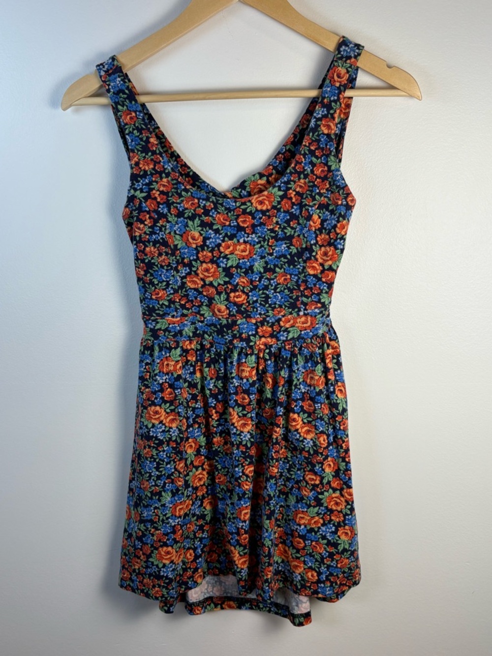 Forever 21 Vintage Women’s Floral Mini Dress Boho Festival Sleeveless Size Small